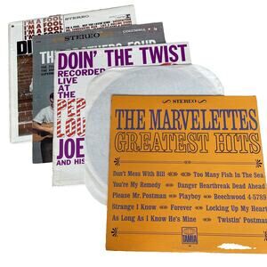 1960's Rock Vinyl LP Lot 5 albums: Mitch Ryder, Marvelettes, Brothers Four